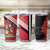 Trinidad and Tobago Tumbler Cup Coat Of Arms With Chaconia Flower