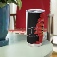 Trinidad and Tobago Tumbler Cup Coat Of Arms With Chaconia Flower