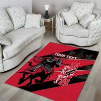 Custom Trinidad and Tobago Cricket Area Rug Come On Trinbago Knight Riders