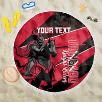 Custom Trinidad and Tobago Cricket Beach Blanket Come On Trinbago Knight Riders