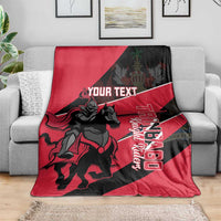 Custom Trinidad and Tobago Cricket Blanket Come On Trinbago Knight Riders