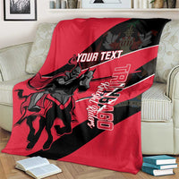 Custom Trinidad and Tobago Cricket Blanket Come On Trinbago Knight Riders