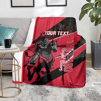 Custom Trinidad and Tobago Cricket Blanket Come On Trinbago Knight Riders