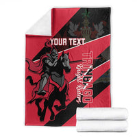 Custom Trinidad and Tobago Cricket Blanket Come On Trinbago Knight Riders