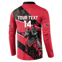 Custom Trinidad and Tobago Cricket Button Sweatshirt Come On Trinbago Knight Riders