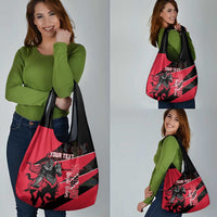 Custom Trinidad and Tobago Cricket Grocery Bag Come On Trinbago Knight Riders