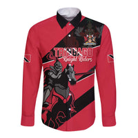 Custom Trinidad and Tobago Cricket Long Sleeve Button Shirt Come On Trinbago Knight Riders
