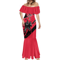 Custom Trinidad and Tobago Cricket Mermaid Dress Come On Trinbago Knight Riders