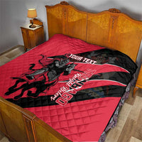 Custom Trinidad and Tobago Cricket Quilt Come On Trinbago Knight Riders