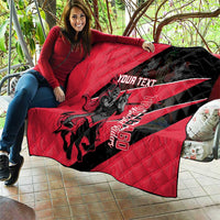 Custom Trinidad and Tobago Cricket Quilt Come On Trinbago Knight Riders