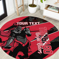 Custom Trinidad and Tobago Cricket Round Carpet Come On Trinbago Knight Riders