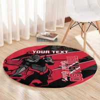 Custom Trinidad and Tobago Cricket Round Carpet Come On Trinbago Knight Riders