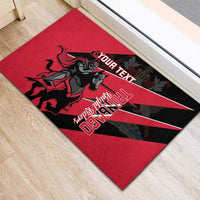 Custom Trinidad and Tobago Cricket Rubber Doormat Come On Trinbago Knight Riders