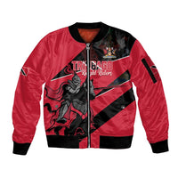 Custom Trinidad and Tobago Cricket Sleeve Zip Bomber Jacket Come On Trinbago Knight Riders