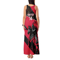 Custom Trinidad and Tobago Cricket Tank Maxi Dress Come On Trinbago Knight Riders