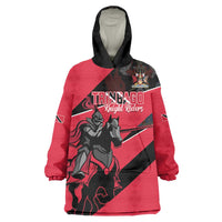 Custom Trinidad and Tobago Cricket Wearable Blanket Hoodie Come On Trinbago Knight Riders