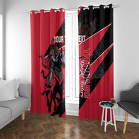 Custom Trinidad and Tobago Cricket Window Curtain Come On Trinbago Knight Riders
