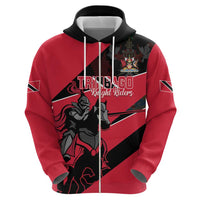 Custom Trinidad and Tobago Cricket Zip Hoodie Come On Trinbago Knight Riders