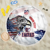 USA 2026 Rugby Custom Beach Blanket Go Eagle Brushes Style
