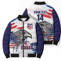 USA 2026 Rugby Custom Bomber Puffer Jacket Go Eagle Brushes Style