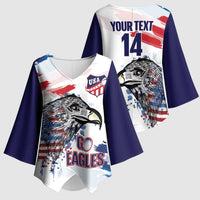 USA 2026 Rugby Custom Kimono Sleeve Blouse Go Eagle Brushes Style