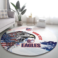 USA 2026 Rugby Custom Round Carpet Go Eagle Brushes Style