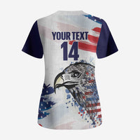 USA 2026 Rugby Custom Scrub Top Go Eagle Brushes Style