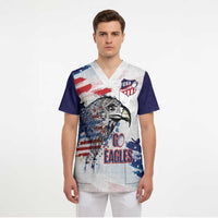 USA 2026 Rugby Custom Scrub Top Go Eagle Brushes Style