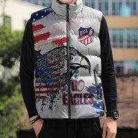 USA 2026 Rugby Custom Sleeveless Puffer Jacket Go Eagle Brushes Style