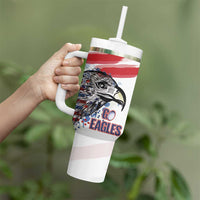 USA 2026 Rugby Custom Tumbler With Handle Go Eagle Brushes Style
