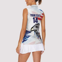 USA 2026 Rugby Custom Women Sleeveless Polo Shirt Go Eagle Brushes Style