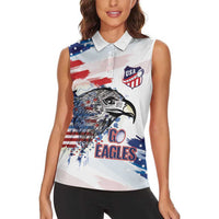 USA 2026 Rugby Custom Women Sleeveless Polo Shirt Go Eagle Brushes Style