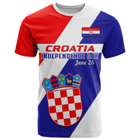 June 25 Croatia T Shirt Independence Day Hrvatska Coat Of Arms 32nd Anniversary - Wonder Print Shop
