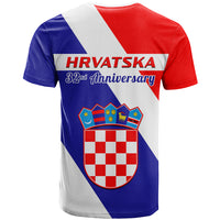 June 25 Croatia T Shirt Independence Day Hrvatska Coat Of Arms 32nd Anniversary - Wonder Print Shop