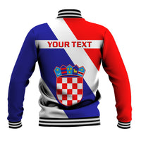 Personalised June 25 Croatia Baseball Jacket Independence Day Hrvatska Coat Of Arms 32nd Anniversary - Wonder Print Shop