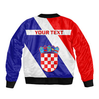 Personalised June 25 Croatia Bomber Jacket Independence Day Hrvatska Coat Of Arms 32nd Anniversary - Wonder Print Shop