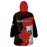 Personalised July 1 Canada Wearable Blanket Hoodie Independence Day with Canadian Maple Leaf - Wonder Print Shop