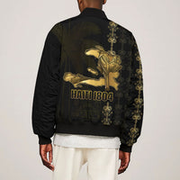 Afro-Haitians Ayiti Cherie Bomber Jacket Haiti Map Kanson Wouj Veve Vodou
