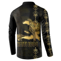 Afro-Haitians Ayiti Cherie Button Sweatshirt Haiti Map Kanson Wouj Veve Vodou