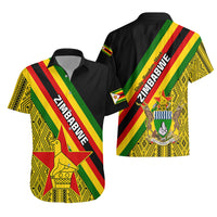 Zimbabwe Hawaiian Shirt African Pattern With Flag Style - Wonder Print Shop