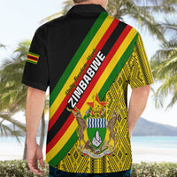 Zimbabwe Hawaiian Shirt African Pattern With Flag Style - Wonder Print Shop