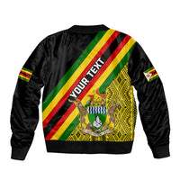 Personalised Zimbabwe Bomber Jacket African Pattern With Flag Style - Wonder Print Shop