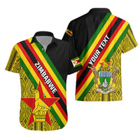 Personalised Zimbabwe Hawaiian Shirt African Pattern With Flag Style - Wonder Print Shop