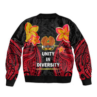 Polynesian Pride Independence PNG Sleeve Zip Bomber Jacket Papua New Guinea Since 1975 - Wonder Print Shop