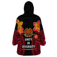 Polynesian Pride Independence PNG Wearable Blanket Hoodie Papua New Guinea Since 1975 - Wonder Print Shop