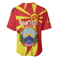 Macedonia National Day Baseball Jersey Makedonija Flag Curves Style