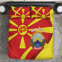 Macedonia National Day Bedding Set Makedonija Flag Curves Style