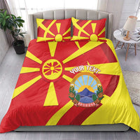 Macedonia National Day Bedding Set Makedonija Flag Curves Style