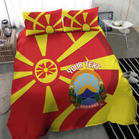 Macedonia National Day Bedding Set Makedonija Flag Curves Style