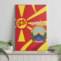 Macedonia National Day Canvas Wall Art Makedonija Flag Curves Style